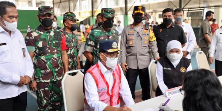 Forkopimda Dampingi Menhub Cek Kesiapan Penanganan Kedatangan PPLN di LPMP Jatim.