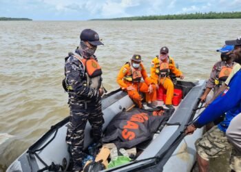 Pos Angkatan Laut Agats Bersama Tim SAR Gabungan Berhasil Menemukan Korban Tenggelam.