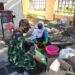 Hidupkan Semangat Gotong Royong Babinsa Joyotakan Bersama Apartur Kelurahan Laksanakan Kerja Bakti.