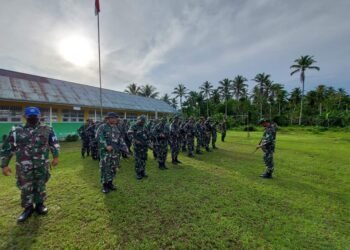 Tingkatkan Kemampuan Dasar Perorangan, Prajurit Lanmar Sorong Laksanakan Laksanakan Latihan Ketahanan Mars (Hanmars).