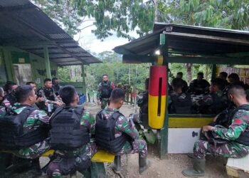 Satgas Pamtas Rl-PING Yonif/Raksatama Terima Penyuluhan Hukum.
