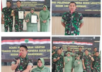 Dandim 1801/Manokwari Lepas Perwira Menengah Pindah Satuan.