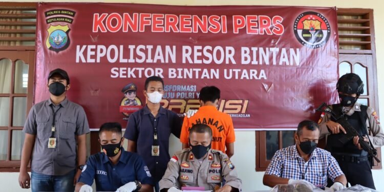 Polsek Bintan Utara Polres Bintan Tangkap Pelaku Pencurian Yang Meresahkan Masyarakat.