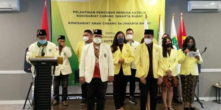 Pelantikan Pengurus Pemuda Katolik Komisariat Cabang dan Anak Cabang Jakarta Barat Periode 2021-2024.