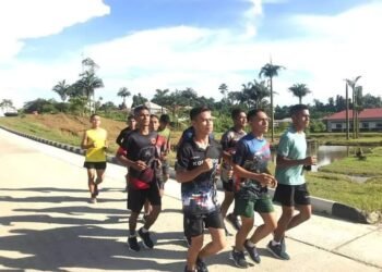 Tidur Dalam Bintara dan Tamtama, Brigif 3 Mar Pasmar 3 Jaga Imunitas Tubuh Dengan Berolahraga.