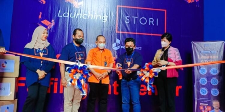 Peresmian Gudang STORI Milik PT Pos Logistik Indonesia di Pekanbaru.
