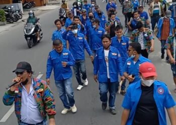 Diduga Dua Anggota Tersandung Hukum, Ratusan Tergabung di DPC SPTI-TKBM Deli Serdang Gelar Aksi Tuntut Keadilan.