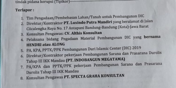 Pertanyakan Lanjutan Kasus Dugaan Korupsi Dana Rumah Ibadah, LSM KPK DP Pusat Datangi Kator Kejari Junjungan Bengkalis.