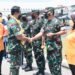 Danrem 081/DSJ Sambut Kunker Panglima TNI dan Ketua Umum Dharma Pertiwi di Lanud Iswahjudi.