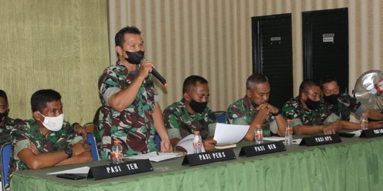 Dandim Pimpin Sidang Pankar Jabatan Prajurit Kodim 1016 Palangka Raya.