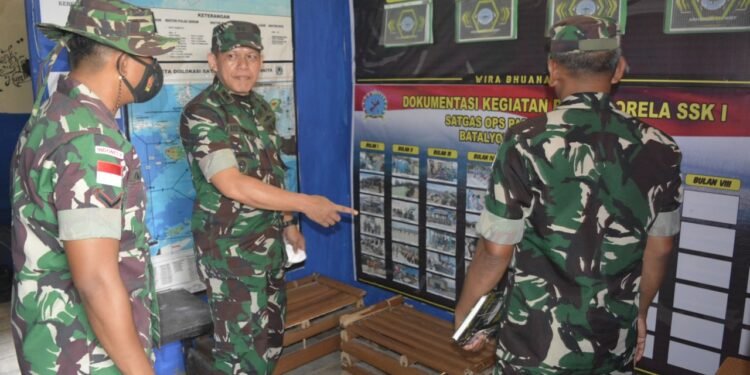 Satgas Kodim Maluku Yonarhanud 11/WBY Menerima Kunjungan Dari Tim Pusterad.