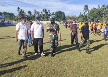 Dandim 1701/Jayapura Buka Turnamen Liga Top Skor Papua U-14 Tahun 2022.
