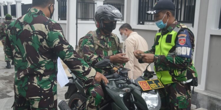Staf Intel Lakukan Sidak Kendaraan Personil Kodim Boyolali.