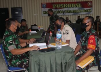 Dandim Palangka Raya Terima Kunjungan Wasrik Itdam XII Tanjungpura.