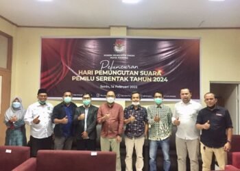 Ketua DPC Partai Garuda Kota Padang Hadiri Launching Hari Pemungutan Pemilu Serentak Tahun 2024.