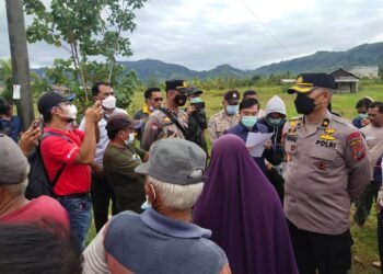 Polres Tapteng Berikan Pengamanan Eksekusi Tanah, 43 Personil Dikerahkan.