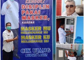 Bebaskan Kawasan Kelurahan Dari Asap Rokok, Kelurahan Lebuay Pasang Sticker Larangan Merokok.