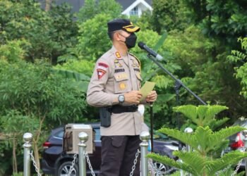 Polres Kubu Raya Gelar Apel Pengamanan Malam Takbiran Dan Sholat Idul Fitri 1443 H.