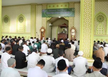 Kodam XII/Tpr Gelar Sholat Idul Fitri 1443H/2022M di Makodam.