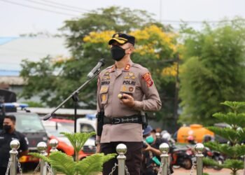 Kapolres Kubu Raya Pimpin Upacara Sertijab Kasat dan Kapolsek.