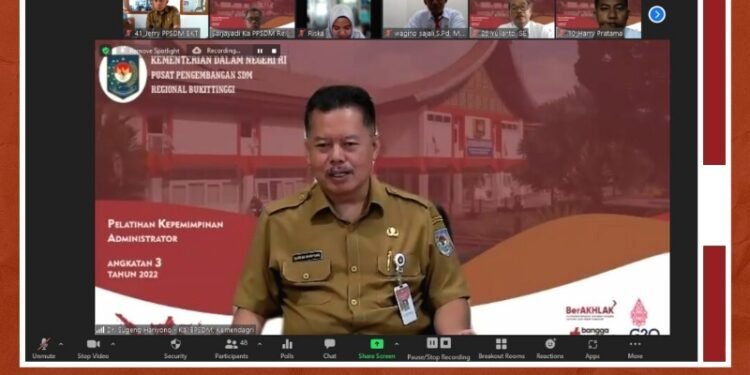 PPSDM Kemendagri Regional Bukittinggi Gelar Pelatihan Kepemimpinan Administrator Angkatan ke-III.