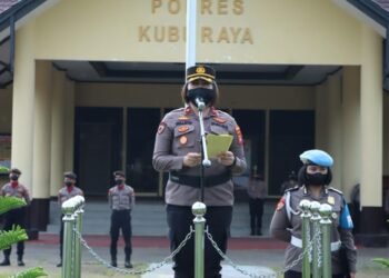 Wakapolres Kubu Raya Pimpin Upacara Hari Kesadaran Nasional, Ini Yang Disampaikan.