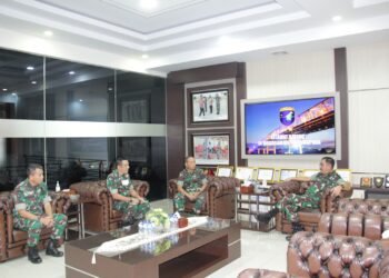 Pangdam XII/Tpr Terima Kunjungan Kapuslitbang Kemhan RI.