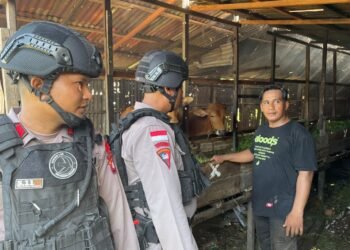 ersonel Brimob Polda Kalbar Rutin Melaksanakan Patroli Ke Sejumlah Pemukiman Masyarakat Yang Berada Di Kota Pontianak Dan Kab kubu Raya.