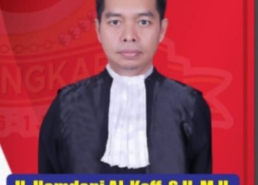 Advokat Syarif H.Hamdani Alkaf SH.,MH Memiliki Dedikasi dan Integritas Yang Tinggi.