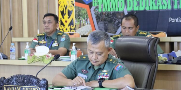 Kasdam XII/Tpr Ikuti Rakornis TMMD ke-115 TA 2022.