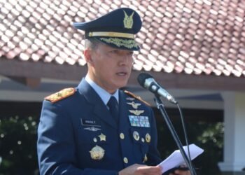 Danlanud Iswahjudi Pimpin Kenaikan Pangkat Personel Lanud Iswahjudi.