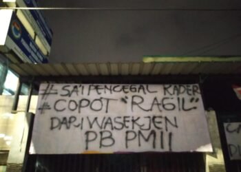 Merasa Dihianati, Puluhan Kader PMII Geruduk Kantor PC PMII Kota Malang.
