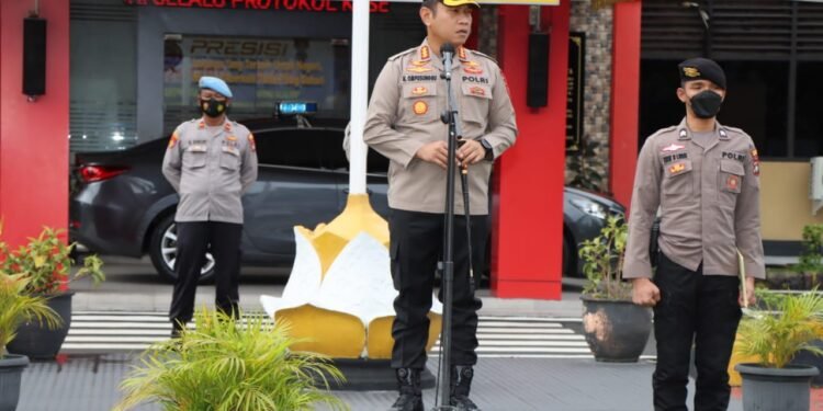 Satlantas Polresta Tanjungpinang Gelar Pelatihan Pengaturan Lalulintas di Daerah Rawan Macet.