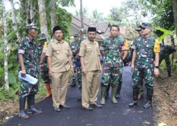 Kodim 0612/Tsm Korem 062/Tn dikunjungi Tim Wasev Mabes TNI ke Lokasi TMMD ke- 115.