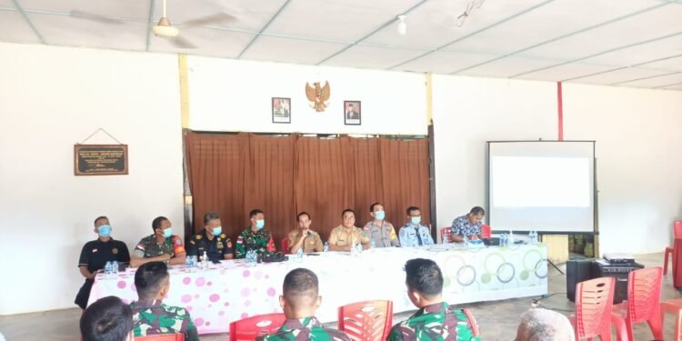 Rapat Koordinasi Persiapan Festival Kampung Budaya Dayak Bidayuh Bijagoi di Ikuti Oleh Wadan Satgas 645/Gty.