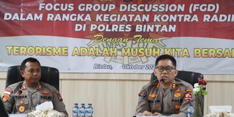 Cegah Paham Radikalisme, Divisi Humas Polri Gelar FGD di Polres Bintan.