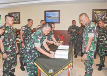 Danrem JO Pimpin Serah Terima Satgas Pamwiltasrat RI-PNG Kolakops 172/PWY.