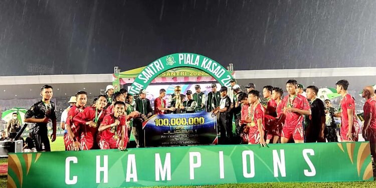 Tim Sepakbola Jabar 1, Sabet Piala Kasad Liga Santri PSSI 2022 Melalui Drama Adu Penalti.