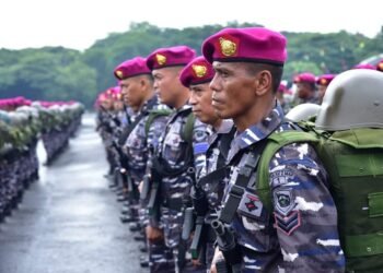 Prajurit Batalyon Tank Amfibi 2 Marinir Ikuti Gelar Kesiapan PAM KTT G-20.