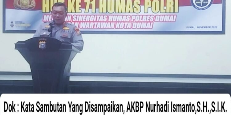 HUT Humas Polri ke-71 Tahun, AKBP Nurhadi Ismanto Kapolres Dumai Taja Giat Syukuran Bersama dengan Insan Pers.