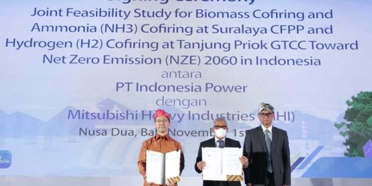 Percepat Transisi Energi, PLN Gandeng Mitsubishi Uji Coba _Co-firing_ Amonia dan Hidrogen pada Pembangkit Listrik.