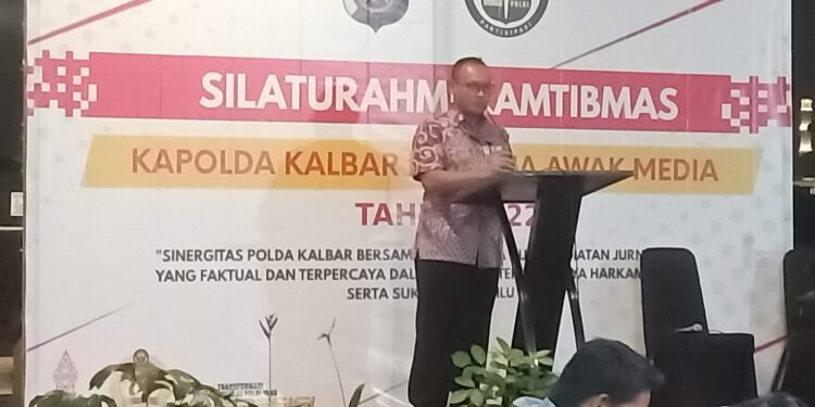 Polda Kalbar Silaturahmi Bersama Awak Media Dan Organisasi Media di Hotel Golden Tulip.
