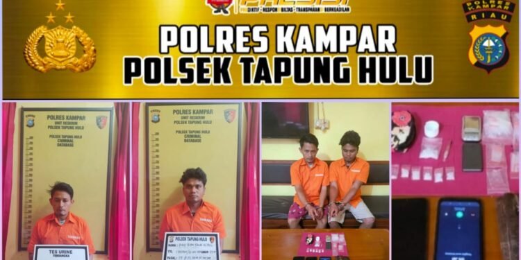 Dua Pria Yang Diduga Bandar Sabu Dibekukan Polsek Tapung Hulu.
