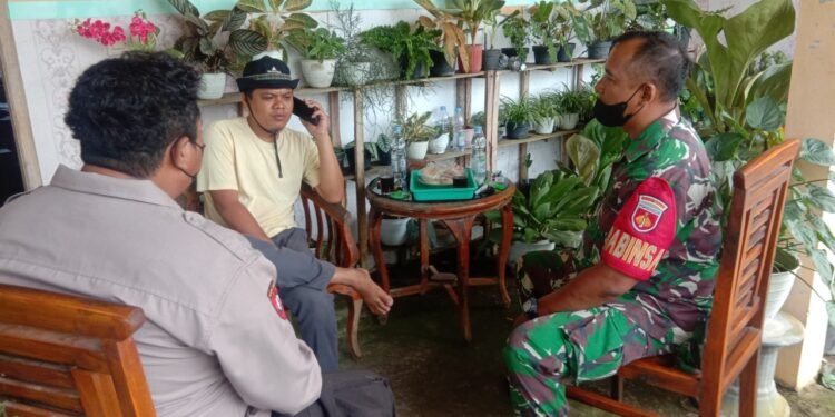 Selalu Kompak, Babinsa Dan Bhabinkamtibmas Komsos Bersama Dengan Warga Binaan.