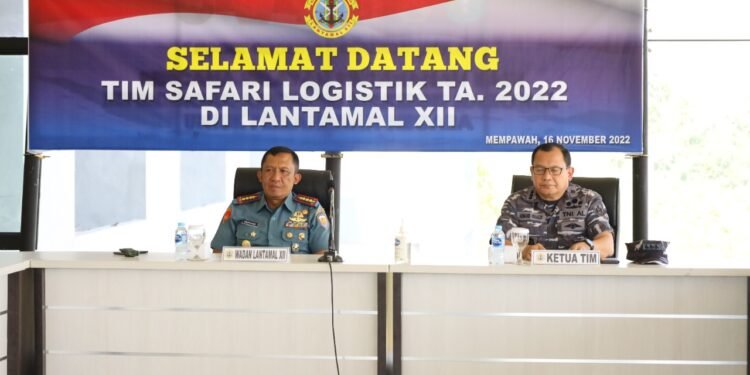 Pangkalan Utama TNI AL XII Pontianak Terima Tim Safari Logistik TA. 2022 Dari Slog Mabes TNI Angkatan Laut.