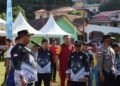 Senam Bersama Dan Gerak Jalan Peringati Hut PGRI Ke-77 Tahun.