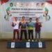 Briptu Ibnu Katsir Personel Samapta Polres Kubu Raya Raih Mendali Emas Wushu Kelas 60 Kg PORPROV XIII KALBAR.