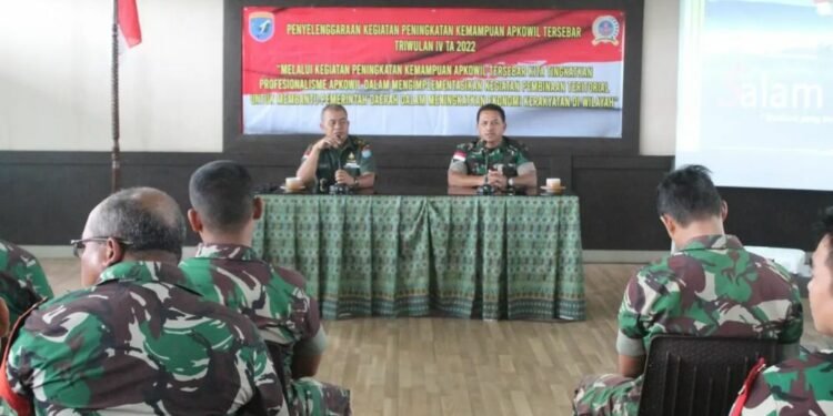 Tingkatkan Kemampuan Apkowil, Kodim 1202/Skw Laksanakan Tar Tersebar TA 2022.