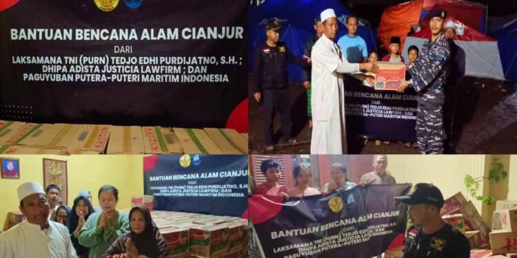 Pendiri DAJ Bersama Paguyuban Putera-puteri Maritim Indonesia Salurkan Bantuan ke Korban Gempa Cianjur.