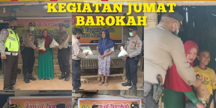 Lagi lagi, Kapolsek Tapung Hulu AKP Nurman SH MH Salurkan Bansos Kepada Warga.